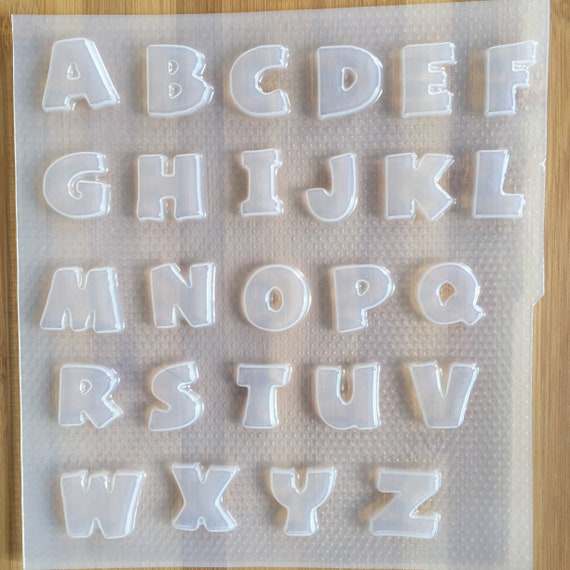 AZ Alphabet Letters Plastic Mold Resin Molds Candle Wax Etsy