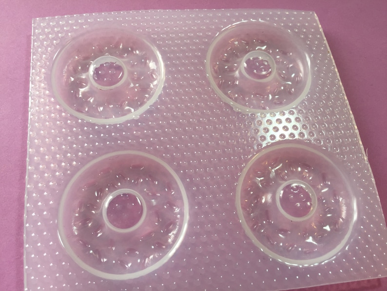 Large Sprinkles Donut Resin Mold Candy Sweets Donuts Doughnuts Flexible Plastic Doughnut Resin Molds