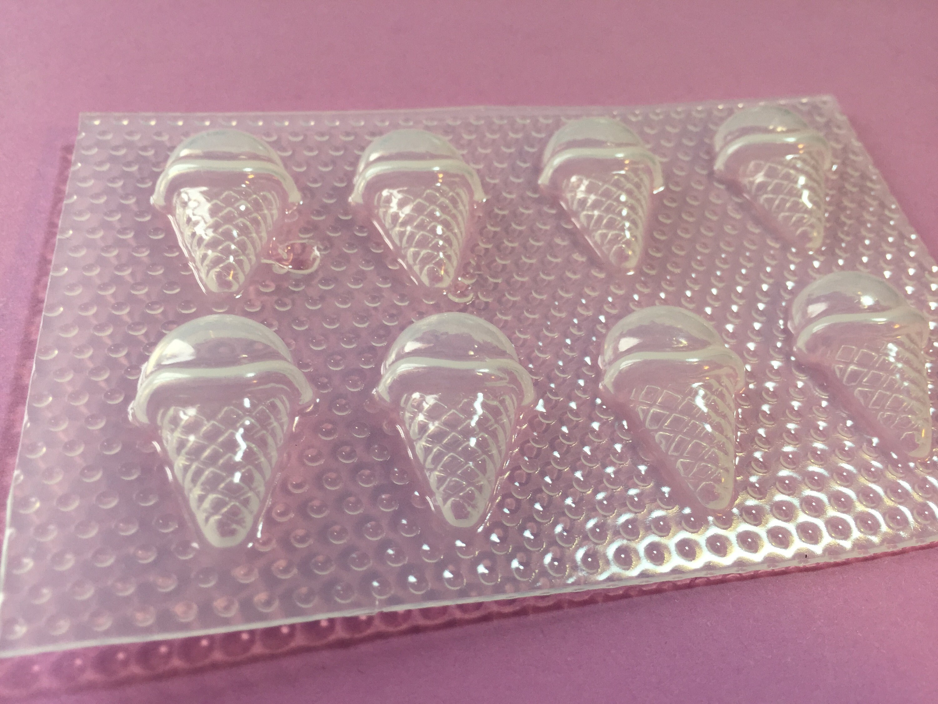 Small Ice Cream Cone Resin Mold Flexible Plastic Resin Molds Etsy