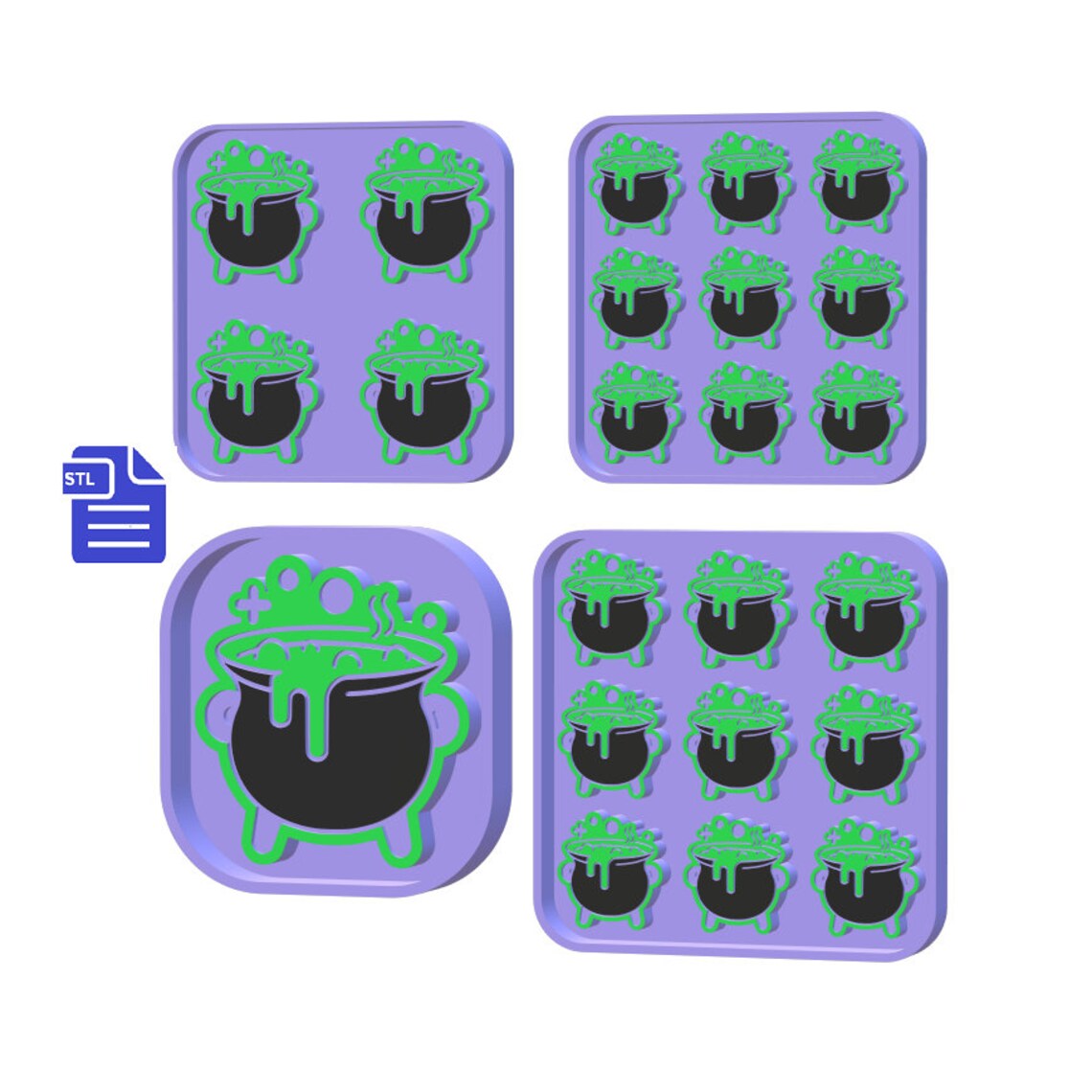 Bubbling Cauldron 1cm Deep Silicone Mold Housing STL File Etsy