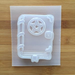 4.7 oz Wicca Spell Book Mold - resin molds, soap bath bomb, candle, wax melt, chocolate, candy topper decoration ice cube flexible plastic