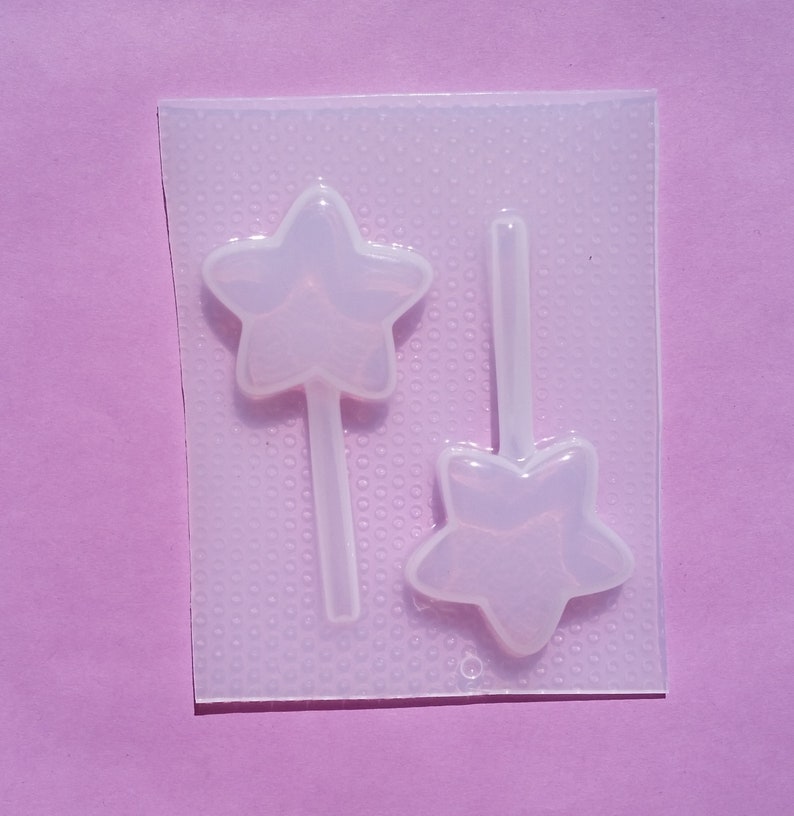 Star Lollipop Chocolate Mold Princess Fairy Wand lolly pop Star Wand Large Star Lollipop Resin Mold Lolli pop Jewelry Resin Mold