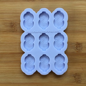 Stampo in silicone a forma di simbolo del dollaro da 1,1", stampo in gomma siliconica per uso alimentare per la creazione di gioielli in resina, argilla polimerica, sapone, cera, fondente, caramelle