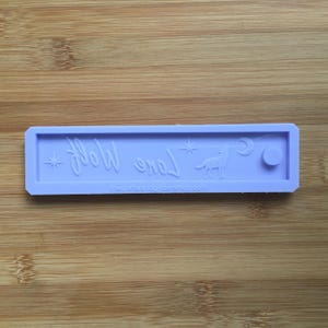 Lone Wolf Bookmark Silicone Mold, Food Safe Silicone Rubber Mould for resin polymer clay chocolate wax fondant diy book lover gift