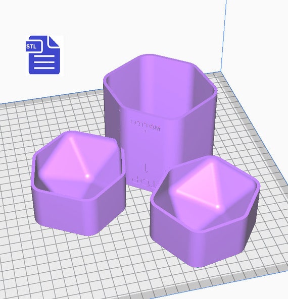 3D Printed 3 Piece Bath Bomb Mold Press 