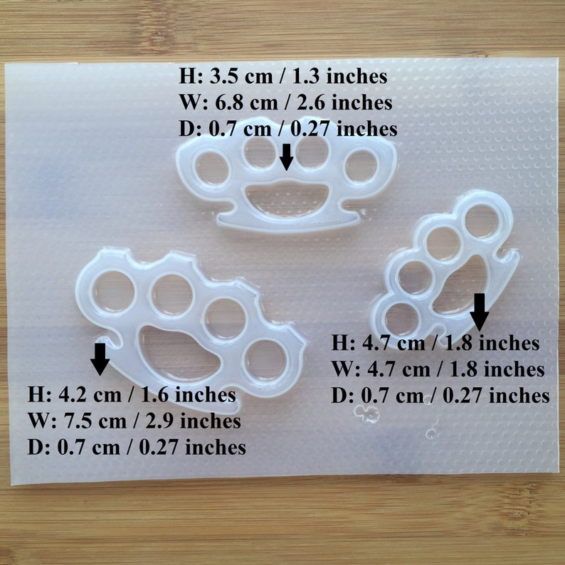 Brass Knuckles Plastic Mold Resin Mold Molds for Resin Etsy