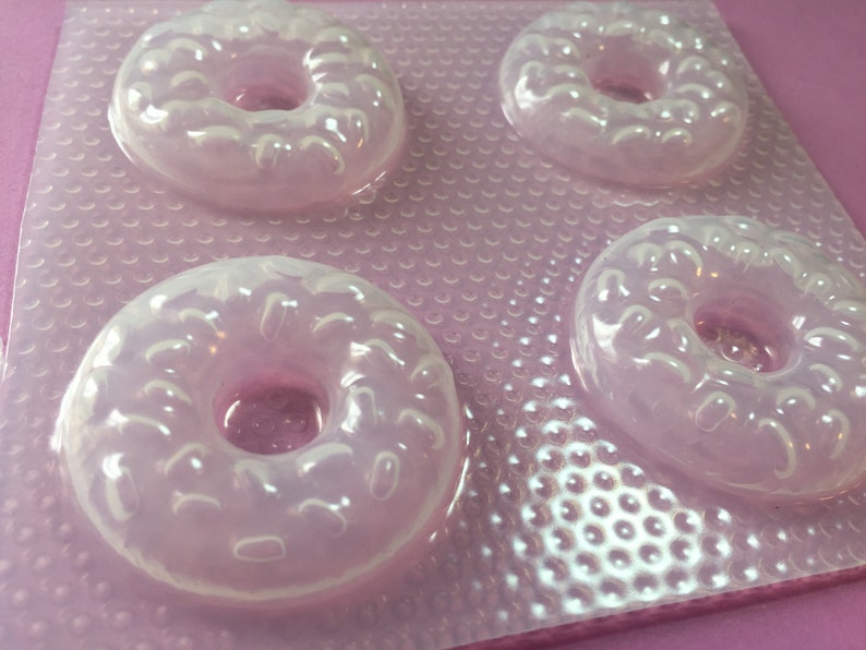 Large Sprinkles Donut Resin Mold Candy Sweets Donuts Doughnuts Flexible Plastic Doughnut Resin Molds