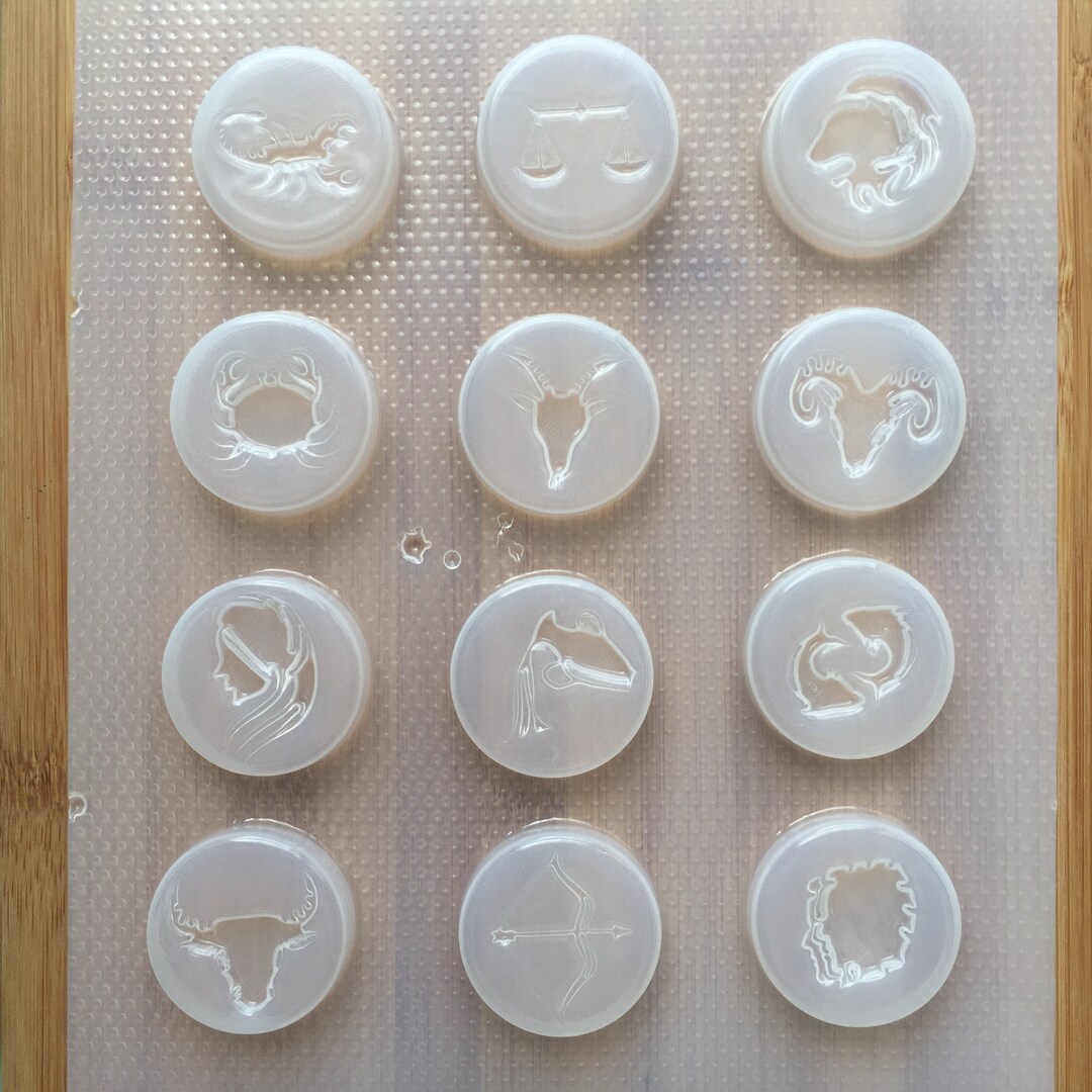 Zodiac Signs Plastic Mold Resin Mold Supplies Mould UV Etsy