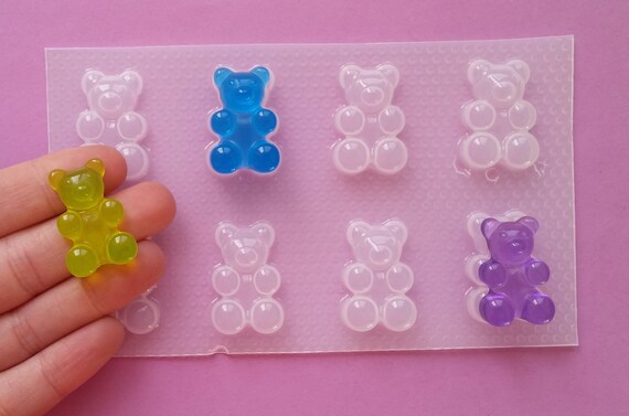 Large Gummy Bear Resin Mold Huge Gummy Bears Flexible Plastic Resin Molds  Candy Gummies Jewelry Mold Fondant Cake Decoration Mold 