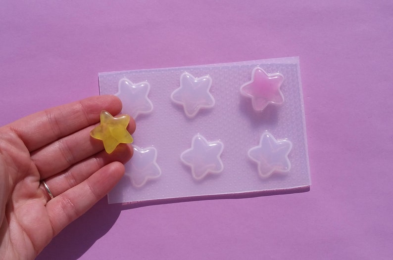 Small Bubble Star Resin Mold Flexible Plastic Resin Molds Etsy