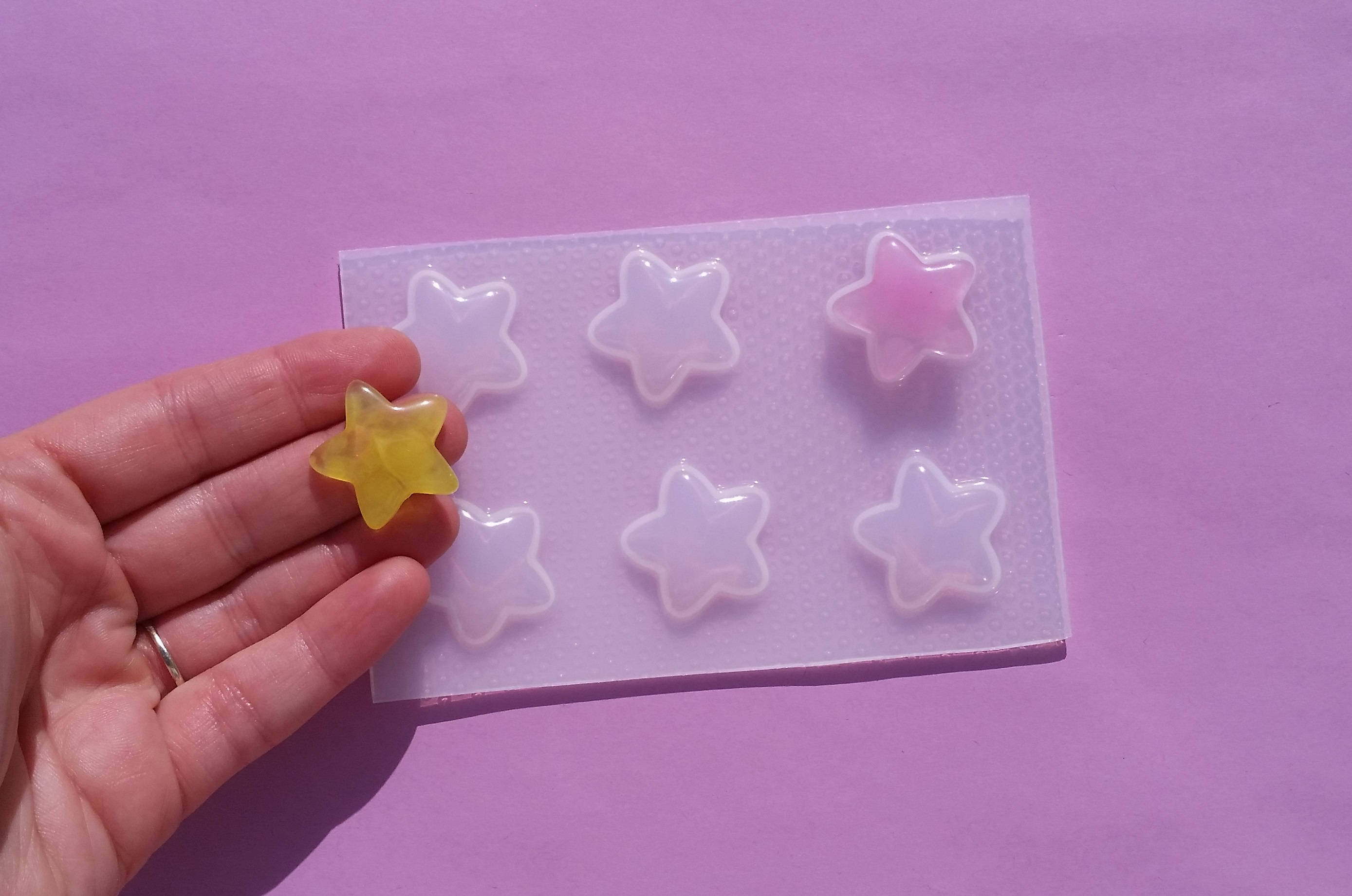 Chunky Bubble Star Resin Mold Mould Casting Craft Food Safe Stars Puffy Molds Chunky Bubble Star Resin Mold Mould Casting Craft Food Safe Stars Puffy Molds