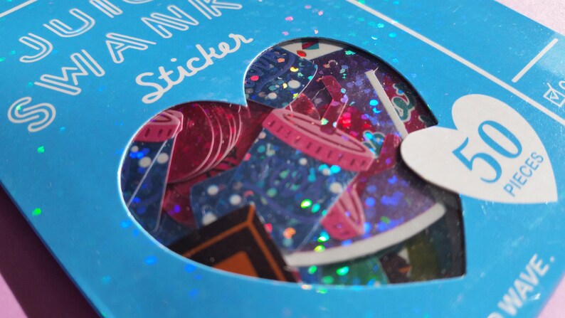 Soda Ice Cream Milk shake Chocolate Jelly beans Sweets Sticker Flakes Heart Yummy Candy Pack Holographic 50 pieces