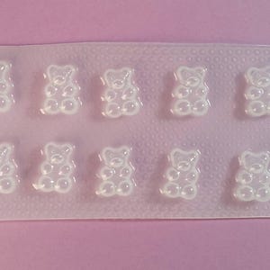 Gummy Bears Plastic Mold - Flexible Plastic Resin Molds - Gummies - Candy - Sweets - Gummy Bear Chocolate Mold - Jewelry Mold