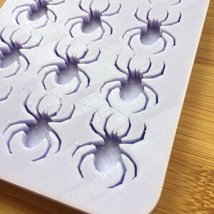 1cm or 2cm Spider Silicone Mold, Food Safe Silicone Rubber Mould for resin polymer clay chocolate soap wax fondant jewelry tiny shaker bits image 9