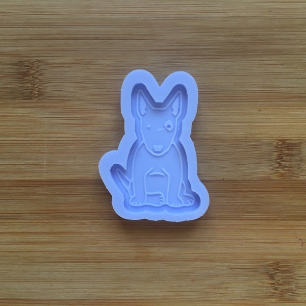 English Bull Terrier Silicone Mold, Food Safe Silicone Rubber Mould for resin polymer clay chocolate soap wax fondant candy jewelry making