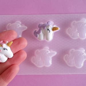 Unicorn Resin Mold, UV resin molds, resin mould, resin supplies, unicorn chocolate mold, unicorn head mold image 1