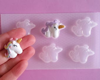 Unicorn Resin Mold, UV resin molds, resin mould, resin supplies, unicorn chocolate mold, unicorn head mold