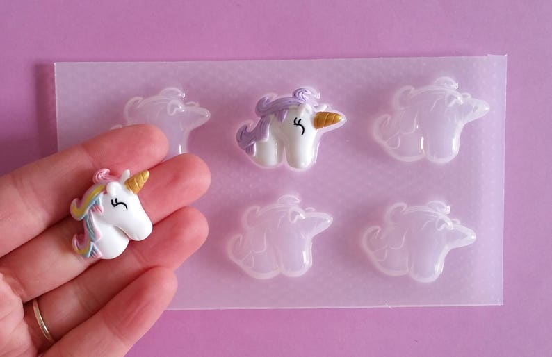 Unicorn Resin Mold, UV resin molds, resin mould, resin supplies, unicorn chocolate mold, unicorn head mold image 1