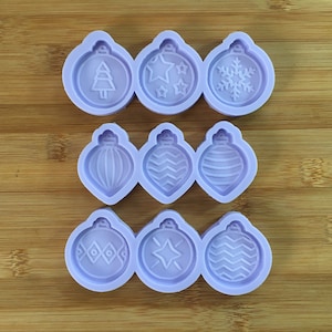 Christmas Baubles Silicone Mold, Food Safe Silicone Rubber Mould for resin polymer clay chocolate soap wax fondant candy jewelry making