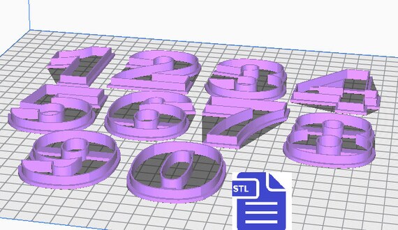 STL file cookie cutter numbers 1-9 🍪・3D printer design to download・Cults