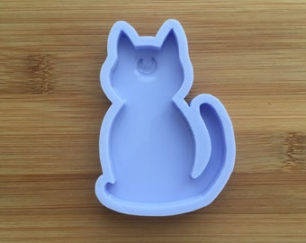 Crescent Moon Cat Silicone Mold, Food Safe Silicone Rubber Mould for resin polymer clay chocolate soap wax fondant candy jewelry making