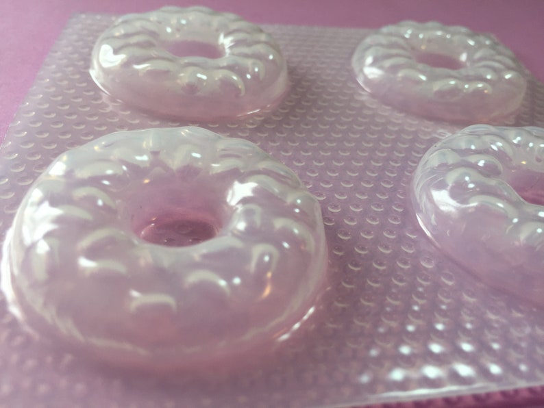 Large Sprinkles Donut Resin Mold Candy Sweets Donuts Doughnuts Flexible Plastic Doughnut Resin Molds