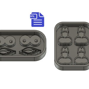 Boobs Vagina Penis Mold Tray STL File for 3D Printing FILE ONLY to Make ...