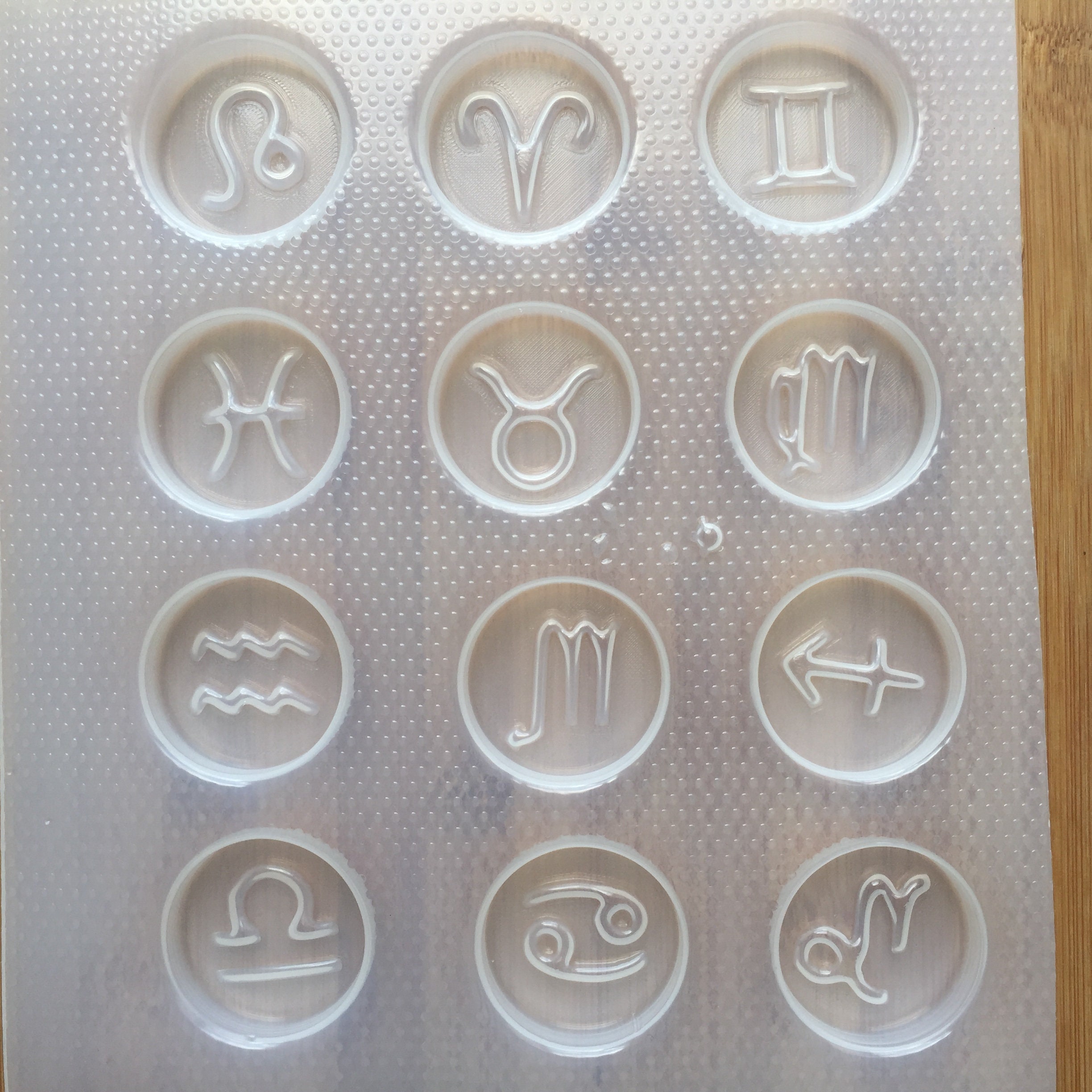 4 Cm Zodiac Signs Plastic Mold Full Set Resin Mold Etsy