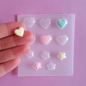 Tiny Circle & Heart Macaroons Resin Mold Resin Molds, Fondant Mold,  Chocolate Mold, Molds for Resin 