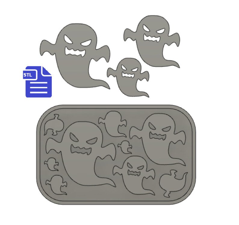 Ghosts Stl File For 3d Printing Includes Also De File All Items In The Store Only