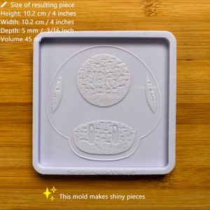 4 Mushroom Bar Silicone Mold, Food Safe Silicone Rubber Mould for resin polymer clay chocolate bar soap candle wax fondant candy wall decor image 2
