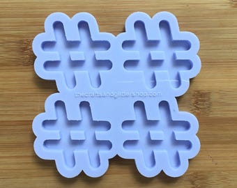 1.75" Hashtag Symbol Silicone Mold