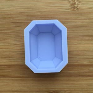 Molde de silicona para piedras preciosas, apto para alimentos, para resina, arcilla polimérica, chocolate, jabón, cera, fondant, dulces, joyas, rectángulo, gema.