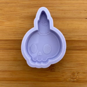 Skull with Candle Silicone Mold, Food Safe Silicone Rubber Mould for resin polymer clay chocolate soap embed wax fondant candy jewelry
