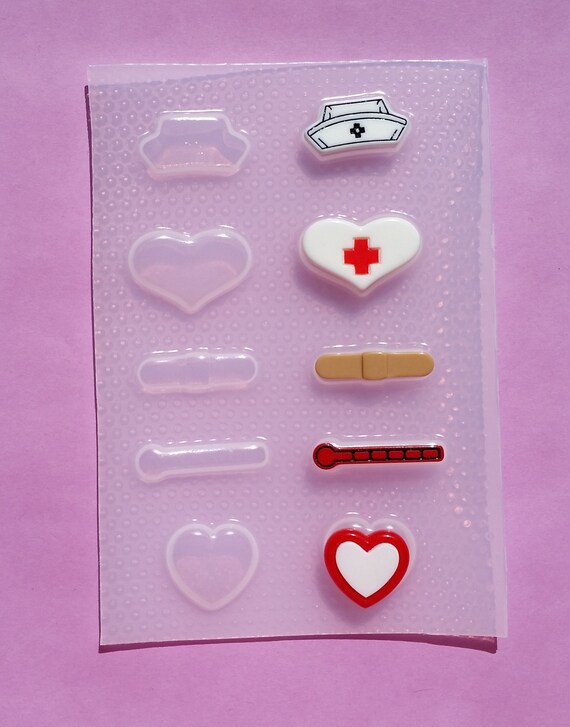 Medical Theme Shaker Silicone Molds (2 pieces)
