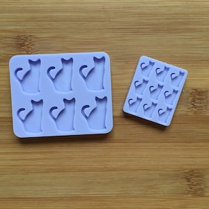 1cm or 2cm Cat Silicone Mold, Food Safe Silicone Rubber Mould for resin polymer clay chocolate soap wax fondant candy jewelry making