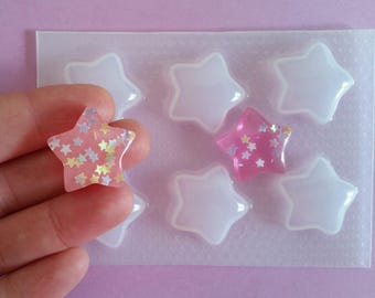 Small Bubble Star Resin Mold- Flexible Plastic Resin Molds - Stars - Star Chocolate Mold - Star Jewelry Mold