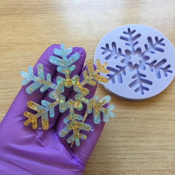 Silicone Mold of Snowflakes, 4 Pcs., 1.8-2.5 Cm, Modeling Tool for