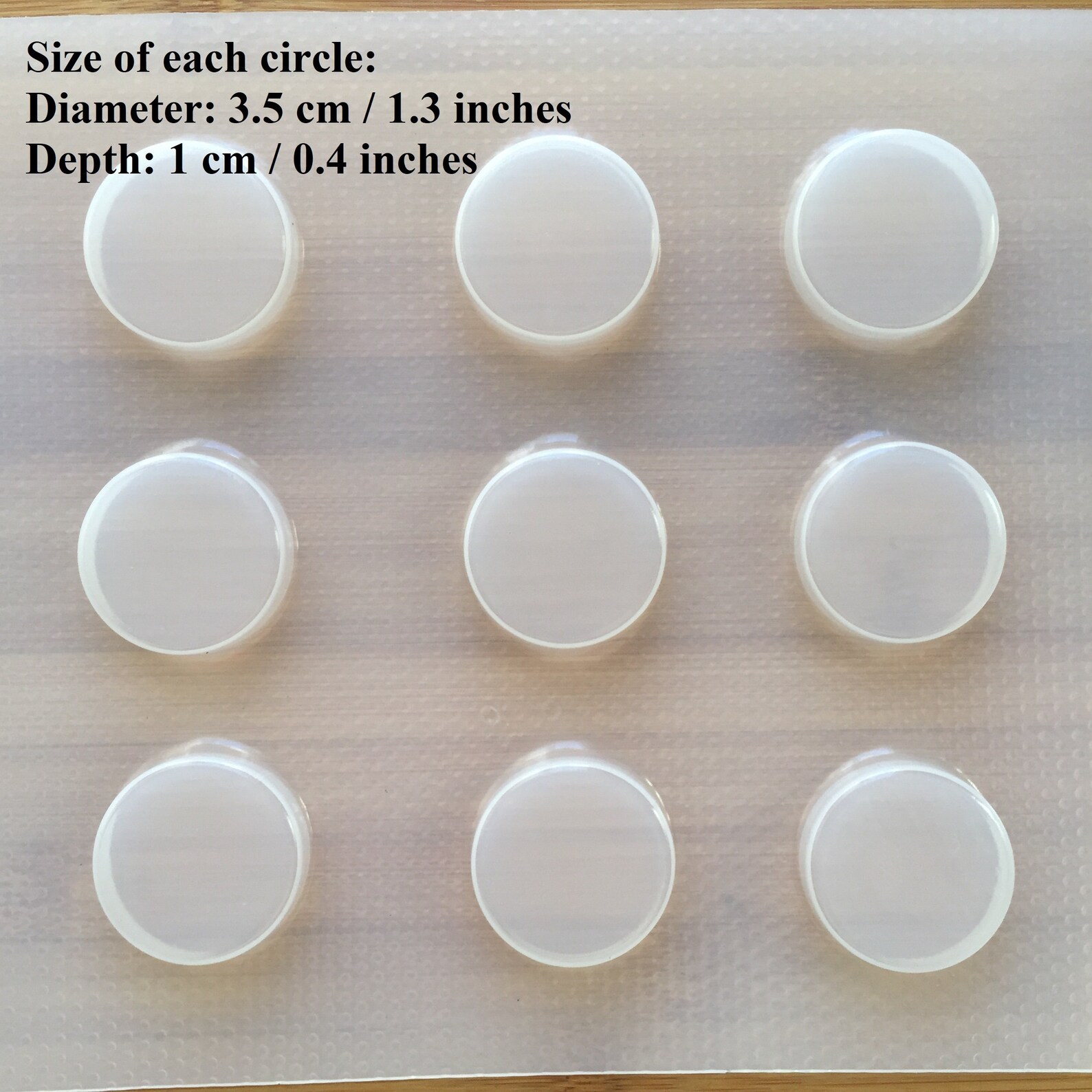 3.5 Cm Circle Plastic Mold Resin Mold Molds for Resin Etsy