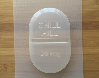 7.4 oz Chill Pill Plastic Mold - bath bomb bar resin mould, epoxy casting, jewelry, food chocolate candy, cake soap decoration, flexible big