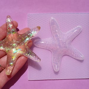 Large Star Fish Resin Mold - Starfish Flexible Plastic Resin Molds - Starfish Soap Mold