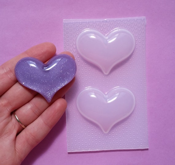 Large Bubble Barbie Heart Resin Mold Hearts Puffy Heart Flexible Plastic  Resin Molds Large Heart Chocolate Mold 