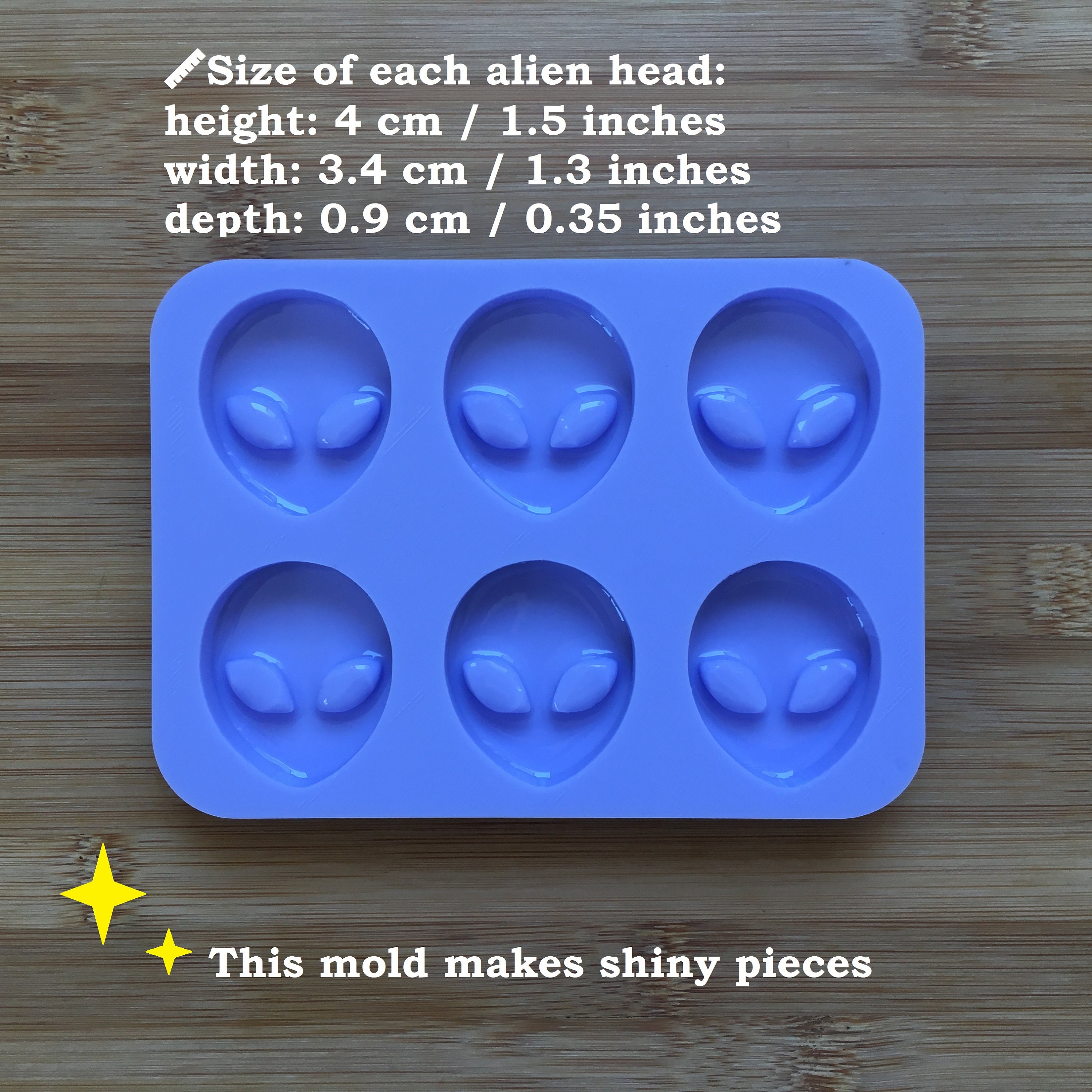 Small Alien Head Resin Mold UFO Jewelry Earrings Mold Flexible Silicone  Resin Molds DIY Fondant Birthday Boy Cake Decoration Mold 