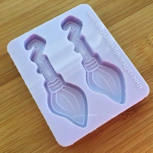 Magic Broom Silicone Mold, Food Safe Silicone Rubber Mould for resin polymer clay chocolate soap wax fondant candy jewelry making cabochon