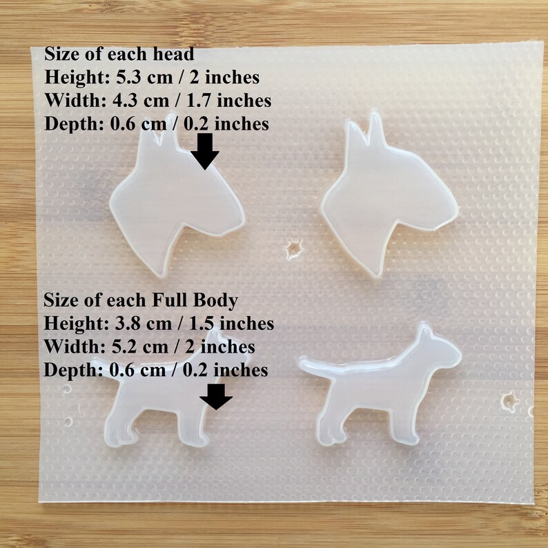 Bull Terrier Plastic Mold Resin Mold Supplies Mould UV | Etsy