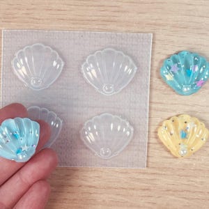 Small Bubble Seashell Resin Mold - Flexible Plastic Molds - Summer Beach Sea Shell Mould - Casting - Puffy - Seashells - Candle Soap Candy
