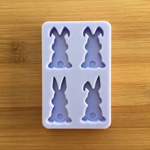 Easter Bunny Silicone Mold, Food Safe Silicone Rubber Mould for resin polymer clay chocolate soap embed wax melt fondant candy jewelry