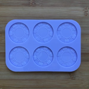 Stampo in silicone a forma di fiche da poker, stampo in gomma siliconica per alimenti, per la creazione di gioielli in resina, argilla polimerica, cioccolato, sapone, cera fusa, fondente, caramelle.