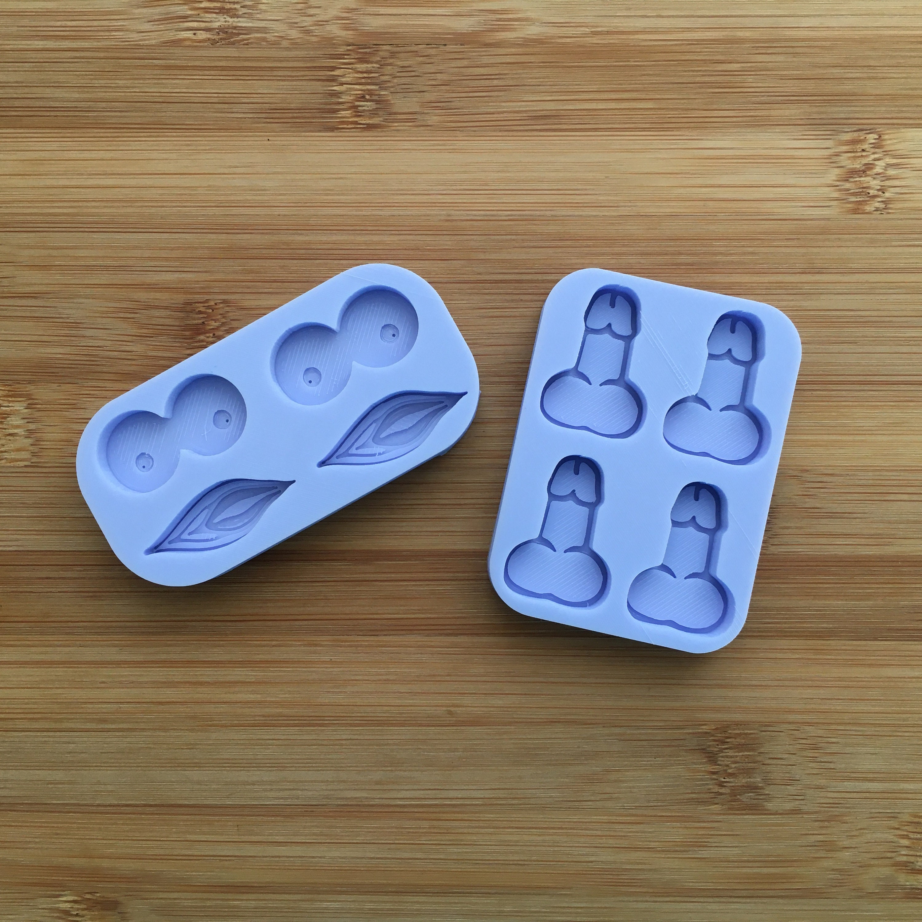 Silikonform Kleine Brüste, Vagina & Penis, Lebensmittelsicher Silikonform für Harz Polymer Clay Schokolade Seife Wachs Fondant Süßigkeiten Körperteil