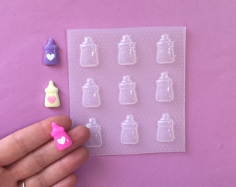 Small Baby Bottle Resin Mold - Baby Shower - Flexible Plastic Resin Molds - Fondant Mold - Chocolate Mold - Wax Melt Mold - New Born